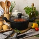 Кастрюля (казан) з алмазним покриттям та скляною кришкою, 6.7 л (28x12.5 см) Edenberg EB-3488 - зображення 2