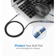 Кабель мультимедийный 3.5mm M to 3.5mm F 2.0m AV118 blue Ugreen (40675) - изображение 5