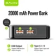 Павербанк 20 000 мАч с быстрой зарядкой 65 Вт QC3.0, Power Bank для ноутбука повербанк с быстрой зарядкой и LED-дисплеем - изображение 5