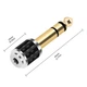 Переходник SUNROZ адаптер стерео Audio Jack 3.5 - 6.3 мм Carbon Style (A-48801) - изображение 2