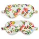 Маска для сна из шелка SUNROZ Silk Wave Print Цветы + беруши (A-17146) - изображение 1