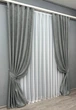 Комплект готовых штор VR-Textil Жаккард Мрамор Al1 № 1015ш Графитовый 150х290 см 2 шт (30-817) - изображение 3