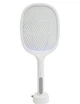 Мухобойка електрична Multifunction Electric mosquito Swatter Біла, ракетка від комарів с док станцією . - изображение 1