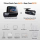 Автомобильный видеорегистратор комплект Xiaomi 70mai Dash Cam A410 Global + задняя камера Rear Cam RC21 (управление со смартфона) - изображение 2