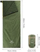 Спальный мешок Naturehike LW180 Mini NH21MSD04 левый Темно-зеленый (6975641884347) - изображение 3