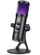 Игровой Стриминговый Конденсаторный емкостный USB Микрофон Mooncrown ZX-776 для компьютера ноутбука пения караоке стриминга Подкастов записи озвучивания видео онлайн общения геймерского вокала Студийный RGB шумоподавления Windows MacOS Android Black - изображение 12