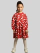 Платье для девочки BIGU трикотажное Снеговики Красное 104-110 см / 4-5 лет - изображение 4