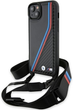 Панель BMW M Edition Carbon Tricolor Lines & Strap для Apple iPhone 15/14/13 Black (BMHCP15S23PSVTK) - зображення 1
