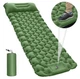Туристический надувной матрас Каремат Outdoor Sleeping GS-7107 с подушкой со встроенным насосом 60 см на 195 см (47657) - изображение 2