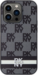 Панель DKNY Leather Checkered Mono Pattern & Printed Stripes для Apple iPhone 14 Pro Black (3666339263171) - зображення 3