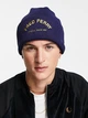 Шапка зимняя унисекс Fred Perry arch branded beanie C1112 синяя - изображение 3
