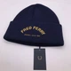 Шапка зимняя унисекс Fred Perry arch branded beanie C1112 синяя - изображение 6