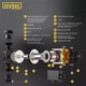 Насос циркуляційний Mytec OTP 4/25S 180, 71 Вт, H 4м, Q 50л/хв, з гайками - изображение 3