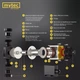 Насос циркуляційний Mytec OTP 6/25S 130, 93 Вт, H 6м, Q 56л/хв, з гайками - изображение 3