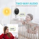 Видеоняня / радионяня Wi-Fi SMARTEYE 1920x1080 HD с ночным видением двусторонней аудио связью и датчиком движения 702J white - изображение 5