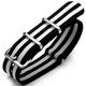 Ремешок для часов тактический MILTAT G10 Nato James Bond J10 Black & White 20 мм - изображение 5