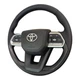 Руль для Toyota Land Cruiser 100, Prado 120. Деревянные вставки. В стиле LC300. Логотип и кнопки - хром. - изображение 1