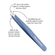 Пинцет для бровей Tweezerman Slant Tweezer Granite Sky (9 см) - изображение 5