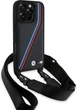 Etui plecki BMW M Edition Carbon Tricolor Lines & Strap do Apple iPhone 16 Pro Black (BMHCP16L23PSVTK) - obraz 3