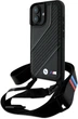 Etui plecki BMW M Edition Carbon Stripe & Strap do Apple iPhone 16 Black (BMHCP16S23PSCCK) - obraz 1