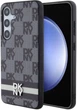 Etui DKNY Leather Checkered Mono Pattern & Printed Stripes do Samsung Galaxy S24 Plus Black (3666339276843) - obraz 1