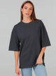 Набор футболок хлопковых оверсайз длинных женских Ray Oversize U0104W-4PACK3 L/XL 4 шт Светло-зеленый/Голубой/Темно-серый/Черный (RAY2000000038490) - изображение 4