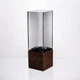 Кількість: Ваза для квітів квадратна скляна Light House LG-30208-900 прозора з підпалом 25 см 900 мл - зображення 1