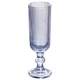 Келих для шампанського фігурний прозорий ребристий з товстого скла набір 6 шт Блакитний (LUG-HP7116BL) - зображення 2