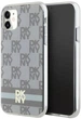 Панель DKNY IML Checkered Mono Pattern & Printed Stripes MagSafe для Apple iPhone 11 / Xr Beige (3666339269395) - зображення 1