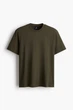 Футболка H&M Regular Fit хакі 0685816286 XS - зображення 6