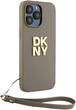 Панель DKNY Wrist Strap Stock Logo для Apple iPhone 15 Pro Beige (3666339264895) - зображення 4