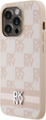 Панель DKNY Leather Checkered Mono Pattern & Printed Stripes для Apple iPhone 15 Pro Pink (3666339263638) - зображення 1