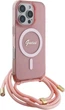 Панель Guess Crossbody Cord Script MagSafe для Apple iPhone 16 Pro Pink (GUHMP16LHCTSGNSP) - зображення 3