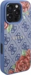 Etui Guess 4G Flowers Print MagSafe do Apple iPhone 16 Pro Blue (GUHMP16LP4ROPEMCB) - obraz 4