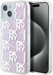 Etui DKNY Liquid Glitter Multilogo do Apple iPhone 13/14/15 Pink (3666339271176) - obraz 1