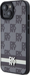 Панель DKNY Leather Checkered Mono Pattern & Printed Stripes для Apple iPhone 13/14/15 Black (3666339263195) - зображення 1