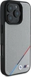 Панель BMW M Perforated Tricolor Line MagSafe для Apple iPhone 16 Pro Gray (BMHMP16L23PUPDG) - зображення 4