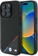 Etui plecki BMW M Perforated Tricolor Line MagSafe do Apple iPhone 16 Pro Black (BMHMP16L23PUPDK) - obraz 1