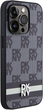 Etui DKNY Leather Checkered Mono Pattern & Printed Stripes do Apple iPhone 15 Pro Max Black (3666339263225) - obraz 3