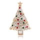 Новогодняя брошь Анна Ясеницька "Christmas tree", золотистый, разноцветный, 5,5х3,2 см - изображение 2
