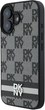 Панель DKNY Checkered Pattern & Printed Stripes для Apple iPhone 16 Black (3666339334109) - зображення 2