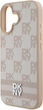 Панель DKNY Checkered Pattern & Printed Stripes для Apple iPhone 16 Pink (3666339334222) - зображення 6