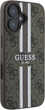 Etui Guess 4G Printed Stripes MagSafe do Apple iPhone 16 Plus Brown (GUHMP16MP4RPSW) - obraz 4
