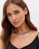 Колье чокер тройное многослойное Fashion Jewerly переплетенные цепи масивное бижутерия серебристый цвет (SVS) - изображение 5