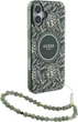 Etui Guess IML Flowers Allover Electro With Pearl Strap MagSafe do Apple iPhone 16 Green (GUHMP16SHCPOFPA) - obraz 3