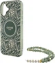 Etui Guess IML Flowers Allover Electro With Pearl Strap MagSafe do Apple iPhone 16 Green (GUHMP16SHCPOFPA) - obraz 5