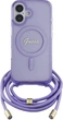 Etui Guess Crossbody Cord Script MagSafe do Apple iPhone 16 Purple (GUHMP16SHCTSGNSU) - obraz 1