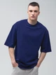 Набор футболок хлопковых длинных мужских Ray Oversize U0104M-3PACK2 L/XL 3 шт Бежевый/Голубой/Синий (RAY2000000038070) - изображение 4