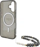 Etui Guess IML Glitter With Pearl Strap MagSafe do Apple iPhone 16 Black (GUHMP16SHGCRELSK) - obraz 6