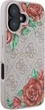 Etui Guess 4G Flowers Print MagSafe do Apple iPhone 16 Pink (GUHMP16SP4ROPEMCP) - obraz 4